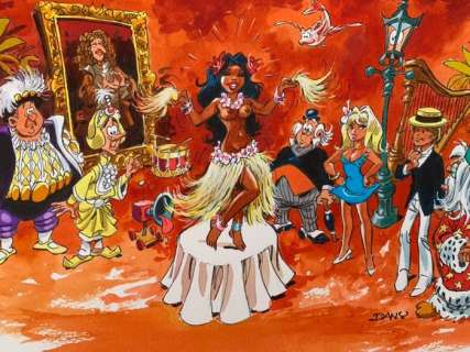 Dany | Dany - Dessin original couleur - Une Nouvelle Joséphine Baker et Colombe | Catawiki