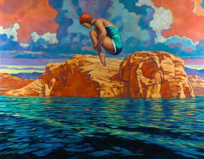 Miles Hyman - High Dive, Rubicon River, 2025
