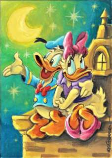 Joan Vizcarra | Donald & Daisy Love - Acrylic Painting - Joan Vizcarra - Original Art | Catawiki