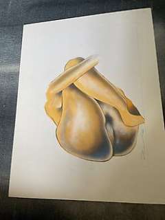 Pascal Somon - Somon, Pascal - Dessin original en couleur - Femme nue - Format: 50 x 65 cm. - (2017)