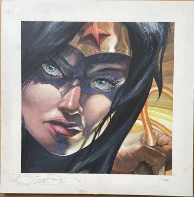 Simone Bianchi | Wonder Woman Painting 36,5×36,5 cm | Thornbush Art