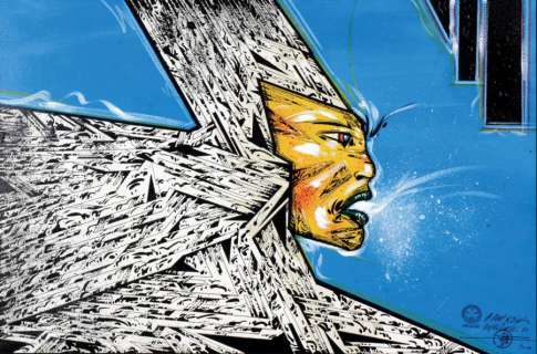 Druillet, Philippe | Hommage Ã  Philip K. Dick. REPLICANTE 10. Acrylique sur | Coutau Bégarie