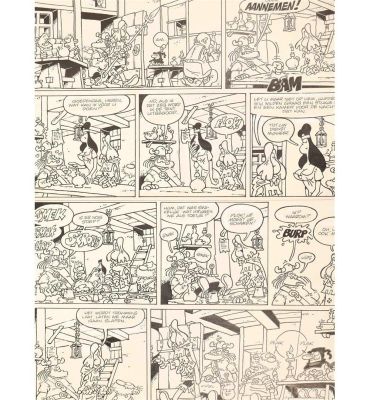 SMET, PETER DE. (1944-2003) ORIGINAL PAGE ’JORIS P.K. HET ZINGENDE ZWAARD’ | Zwiggelaar Auctions