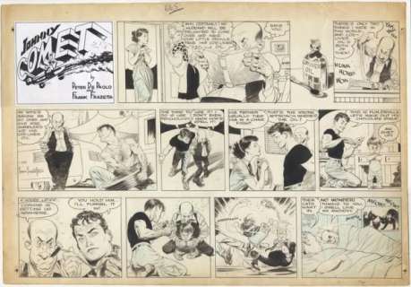 125: Frazetta Ace McCoy Johnny Comet original comic art