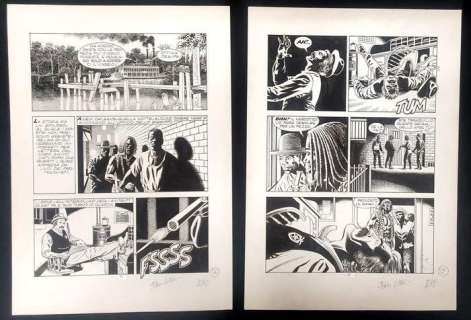 Fabio Civitelli | Tex n. 443 - Civitelli - tavole originali "Il Ritorno della Tigre Nera" 2 Tavole consecutive - Page volante - Exemplaire unique - (1997) | Catawiki