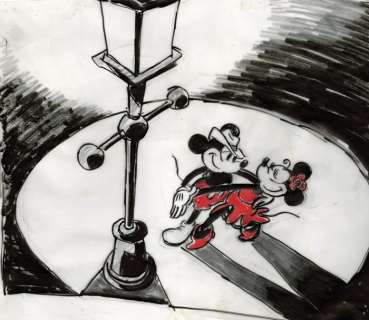 Tony Fernandez, Disney Artist | Mickey & Minnie in "Night Tango Dance" - Original Preliminary Sketch - Signed by Tony Fernandez - 42 x 30 cm | Catawiki