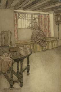 Arthur Rackham (British, 1867-1939)
 Strange Faces in the Window, Rip Van Winkle interior illustration, 1905
 Waterc... | Heritage