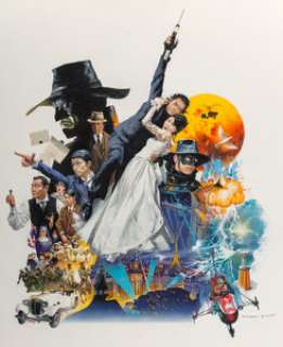  - Robert McGinnis (American, b. 1926)
 K-20, original promotional movie illustration, 2008
 Gouache on board
 34-3/4 x 28-...