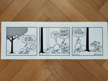 Jim Davis / Brett Koth | Jim Davis / Brett Koth - Original strip - Orson’s Farm - US Acres - Size: 51 x 18 cm. | Catawiki