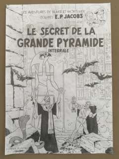 Cirovic, Slavisa | Cirovic, Slavisa - Dessin original - Hommage Ã  E.P. Jacobs - Blake et Mortimer - Le secret de la grande pyramide | Catawiki