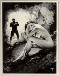  - Stephen Fabian (American, b. 1930)
 Alice from The Devil‘s Bride, 1976
 Ink on paper
 10.5 x 8 in. (image)
 Initialed lo...