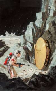  - Ed Valigursky (American, 1926-2009)
 World of the Masterminds paperback cover, 1960
 Acrylic on board
 20 x 12 inches
 N...