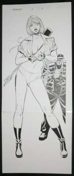 Michael Lopez, Scott Hanna - bloodstone #2 p. 12 - elsa & frankenstein splash - 2002