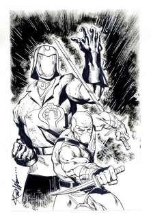 Cobra Commando and Stormshadow Sketch by Ron Williams | mycomicshop.com