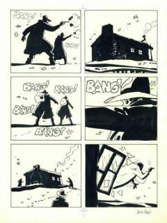 Pratt Hugo | Jesuit Joe Encre de Chine pour la belle planche 5 de l’album | Millon