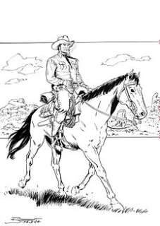 Elisabetta Barletta - Tex - E. Barletta - original artwork "Omaggio a Tex" - Page volante - Exemplaire unique (2022)