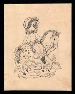 Freddy Langeler | Freddy Langeler (1899- 1948) - Originele pentekening ’ Amazone ’ - (1920/1930) | Catawiki