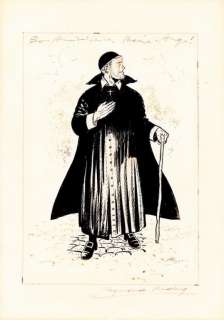Reding. Illustration originale Monsieur Vincent | BDEnchères