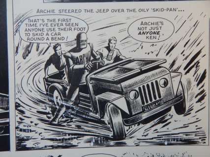 Kearon, Ted | Kearon, Ted - Originele pagina - Archie, de man van Staal - Robot Archie in The Crystal Leopard - (1967) | Catawiki