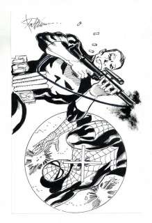 Punisher and Spider-Man Sketch by Ron Williams | mycomicshop.com