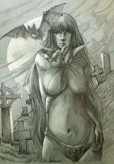 Livia de Simone | Vampirella - opera d’arte originale "Vampirella" cm 35x50 - Page volante - Exemplaire unique - (2022) | Catawiki