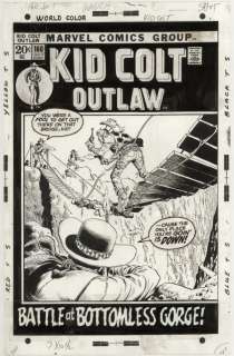 139: Severin Kid Colt Outlaw #160 cover original art | Russ Cochran