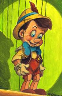 Joan Vizcarra | Pinocchio "Puppet Show Adventure" - Original Painting - Joan Vizcarra - Acrylic Art | Catawiki