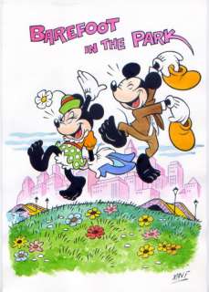 Xavi (Xavier Vives Mateu) | Mickey and Minnie Mouse - Dibujo original - BAREFOOT IN THE PARK - XAVI - (2022) | Catawiki