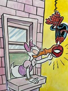 Tony Fernandez | Original Painting - SpiderDuck Love (2020) | Catawiki