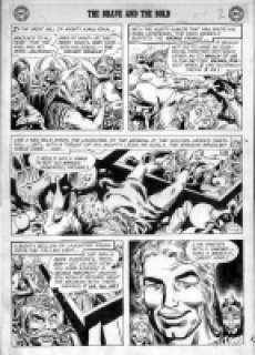 Joe Kubert | BRAVE & THE BOLD # 24 LARGE PAGE 2- KING RIKK & VIKING PRICE | Pedigree Comics