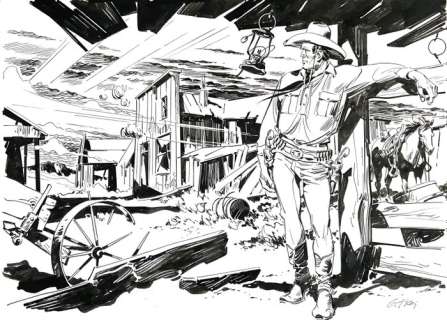 Giovanni Ticci | Tex - Giovanni Ticci - illustrazione originale - Page volante | Catawiki