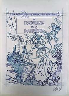 Krings | Krings - Crayonné original - Hommage Ã  Franquin - Spirou et Fantasio | Catawiki