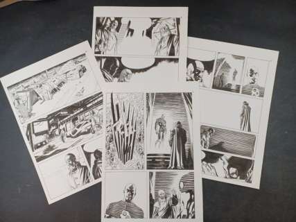 Roberto de Angelis | Nathan Never - Scontro Finale - 4 tavole originali - Page volante - Exemplaire unique - (2012) | Catawiki