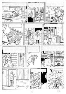 André Taymans / Erwin Drèze / Raphaël Schierer | Taymans, André - Lefranc T21 - Planche originale (p.31) - Le chÃ¢timent - signée - Page volante - (2010) | Catawiki