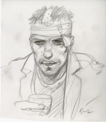 Enki Bilal | GRAPHITE IN PROGRESS 3 – Dessin original 49 | Galerie Barbier