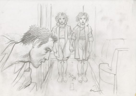 Enki Bilal | GRAPHITE IN PROGRESS 3 – Dessin original 14 | Galerie Barbier