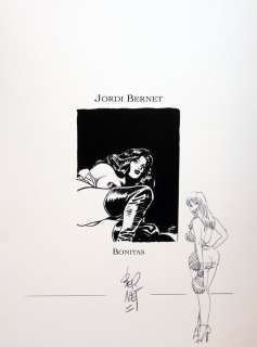 Jordi Bernet | Jordi Bernet - Portfolio "Bonitas" con disegno originale - EO - (2021) | Catawiki