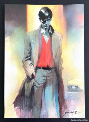 NORMAN BATES (PSICOSIS) ILUSTRACION ORIGINAL TERROR | todocoleccion (Buy It Now)