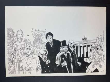 Giancarlo Alessandrini | Martin Mystère - Docteur Mystere e gli orrori del Castello Maledetto - Page volante - Exemplaire unique - (2003) | Catawiki