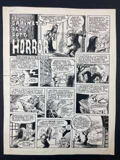Carlo Peroni | Carlo Peroni - Il Gabinetto del Dott. Horror: Il Licantropo - Page volante - Exemplaire unique - (1970) | Catawiki