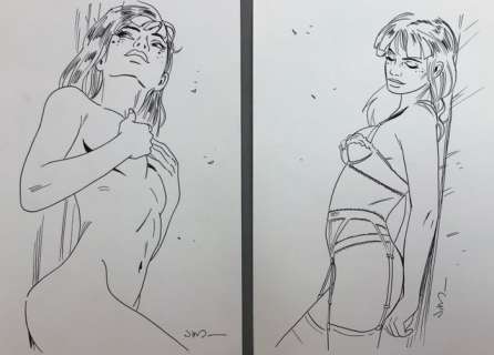 Jim | Jim - - 2x Dessin original - Une Nuit Ã  Rome - Marie | Catawiki