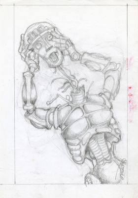 Jean-Michel Nicollet | MEKANOPOLIS – DESSIN ORIGINAL 022 | Galerie Barbier