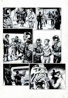 Garry Leach Chris Weston - judge dredd megazine #214 pg 6 - chris weston / garry leach art