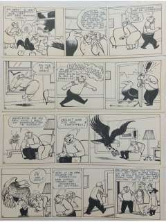 Sleen, Marc | Sleen, Marc - Originele pagina (p.4) - De Vliegende Handschoen + grote luxe uitgave - (1957/2000) | Catawiki