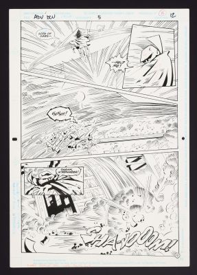 Ron Boyd, John Delany | Original Art from Adventures in the DC Universe #5 (1997) Page 12 Pencils by John Delaney, Inks by Ron Boyd | mycomicshop.com