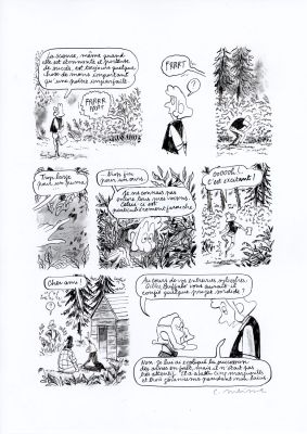 Catherine Meurisse | LE CLAN DE WALDEN – PLANCHE ORIGINALE 70 | Galerie Barbier