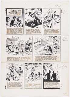 John Cullen Murphy ’’Prince Valiant’’ Sunday Comic Strip Original Artwork -- #2046 Dated 25 April 1976 | Nate Sanders