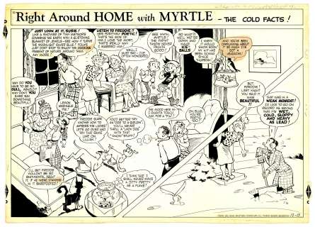 Vittur - RIGHT AROUND HOME with MYRTLE, Sunday Page (1953) | Russ Cochran