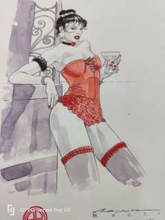 Alessandro Bocci | Alessandro Bocci - illustrazione originale "Esmeralda" - omaggio a Manara | Catawiki