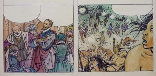 No Rp - Manara, Milo | No RP - Manara, Milo - Original colour drawing - Columbus - (1992) | Catawiki